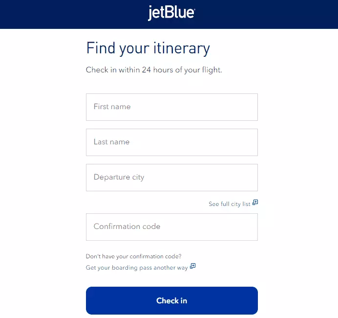 Offline JetBlue Manage Booking