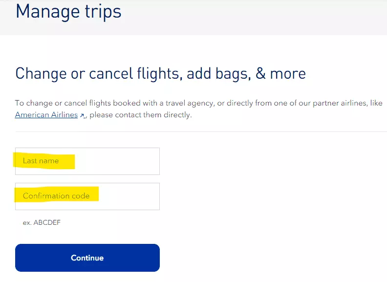 jetblue manage booking Options